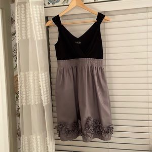 Black and gray cocktail dress